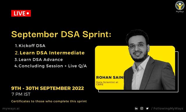 September DSA Sprint Day2: Learn DSA Intermediate
